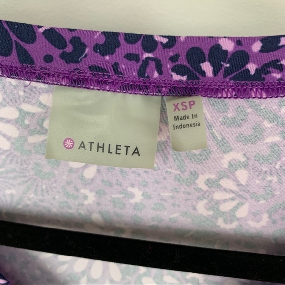 Athleta Purple V-Neck Short Sleeve Dress Size XSP - Picture 2 of 9